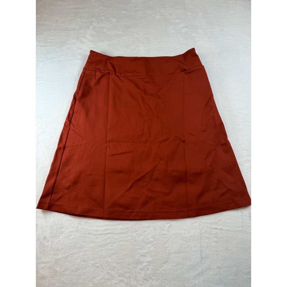 Betabrand Yoga Skort Womens Medium Rust Orange Ponte Active Skirt Pockets W1448